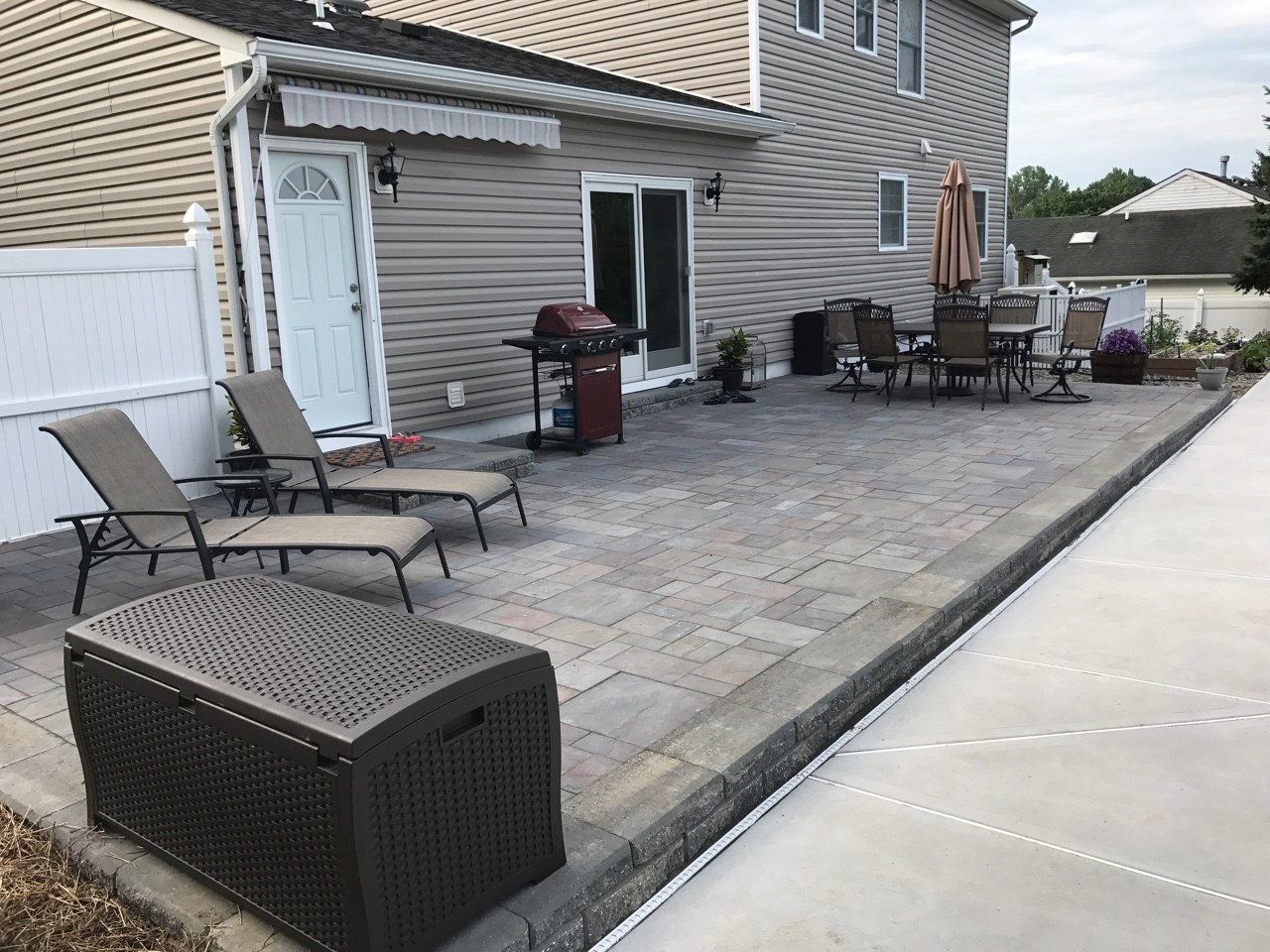 grey paver patio
